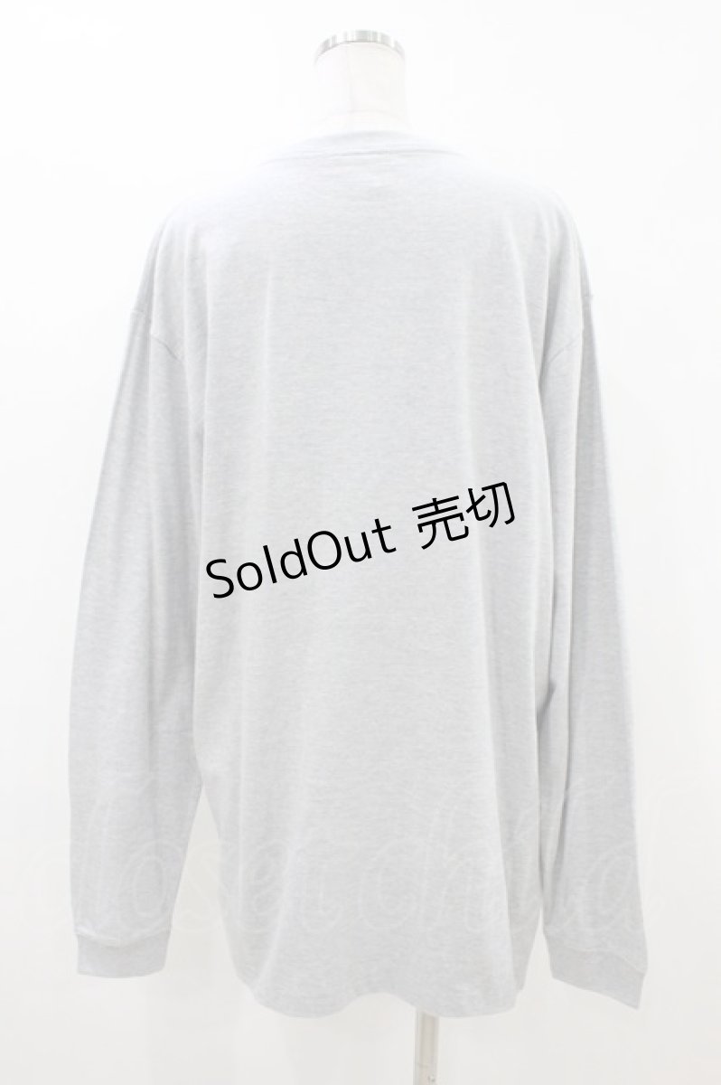 画像2: NieR Clothing / プリントLONG CUTSEW XL グレー H-26-08-03-1043-PU-TO-AK-ZH (2)