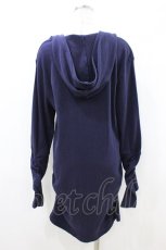 画像2: NieR Clothing / ギャザースリーブリブパーカー  ネイビー H-26-08-03-1050-PU-TO-KB-ZH (2)
