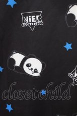 画像3: NieR Clothing / 総柄ZIP半袖パーカー F 黒 H-26-08-03-1051-PU-TO-KB-ZH (3)