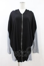 画像1: Drug Honey / 配色ZIPパーカー  黒×グレー H-26-08-03-1057-PU-TO-KB-ZH (1)