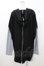 画像2: Drug Honey / 配色ZIPパーカー  黒×グレー H-26-08-03-1057-PU-TO-KB-ZH (2)