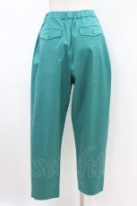 画像2: Jane Marple Dans Le Salon / Glossy twill tapered pants  グリーン H-26-08-03-1002-JM-PA-KB-ZH (2)