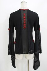 画像3: Qutie Frash / チャイナ着物袖カーディガン  黒×赤 H-26-08-03-074-QU-TO-AK-ZH (3)