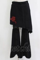画像1: Qutie Frash / ラップ付きチャイナパンツ  黒 H-26-08-03-016-QU-SK-AK-ZH (1)