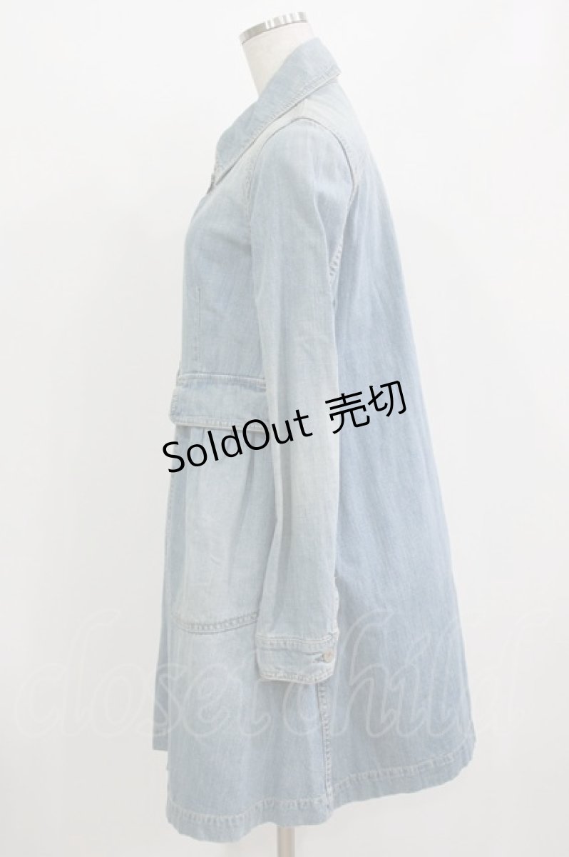 画像2: HYSTERIC GLAMOUR / デニムシャツワンピース  ブルー H-26-08-04-1026-PU-OP-KB-ZH (2)