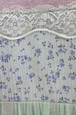 画像4: Candy Stripper / LINGERIE LAYERED DRESS  グレー×ミント H-26-08-04-1039-PU-OP-KB-ZH (4)