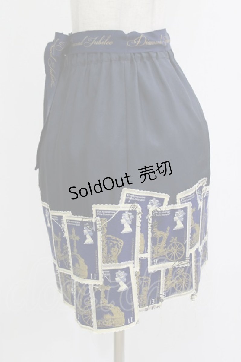 画像2: Jane Marple / Royal Stampスクラップスカート M ネイビー H-26-08-04-1045-JM-SK-AK-ZH (2)