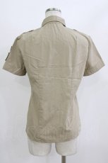画像2: HYSTERIC GLAMOUR / ワッペン付き半袖シャツ  ベージュ H-26-08-04-1062-PU-BL-AK-ZH (2)