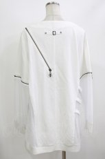 画像3: Ozz conte / 異素材切替ZIPトップス  白 H-26-08-04-1073-OO-TO-AK-ZH (3)