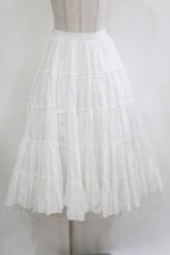 画像1: alice auaa / ティアードスカート 3(約9号) 白 H-26-08-04-1002-AA-SK-KB-ZH (1)