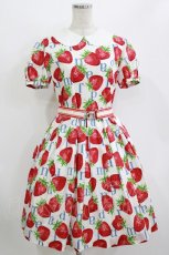 画像1: Jane Marple / Strawberry Meets Logoワンピース M オフ H-26-08-04-1022-JM-OP-AK-ZH (1)