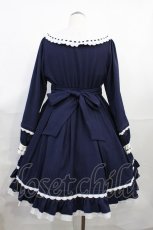 画像2: Amavel / Classique Maidレースフリルワンピース Free ネイビー H-26-08-04-009-CA-OP-NS-ZH (2)