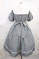 画像2: Amavel / Romantique Doll Cameoワンピース Free ブルーグレー H-26-08-04-002-CA-OP-NS-ZH (2)