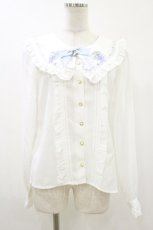 画像1: Amavel / Magical Cosmic Cosmeticフリルブラウス Free オフ/サックス H-26-08-05-040-CA-BL-NS-ZH (1)