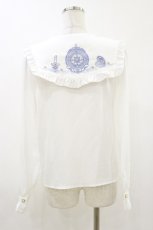 画像2: Amavel / Magical Cosmic Cosmeticフリルブラウス Free オフ/サックス H-26-08-05-040-CA-BL-NS-ZH (2)