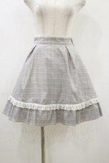 画像1: Secret Honey / バックリボンチェックスカート Free グレー H-26-08-05-047-CA-SK-NS-ZH (1)