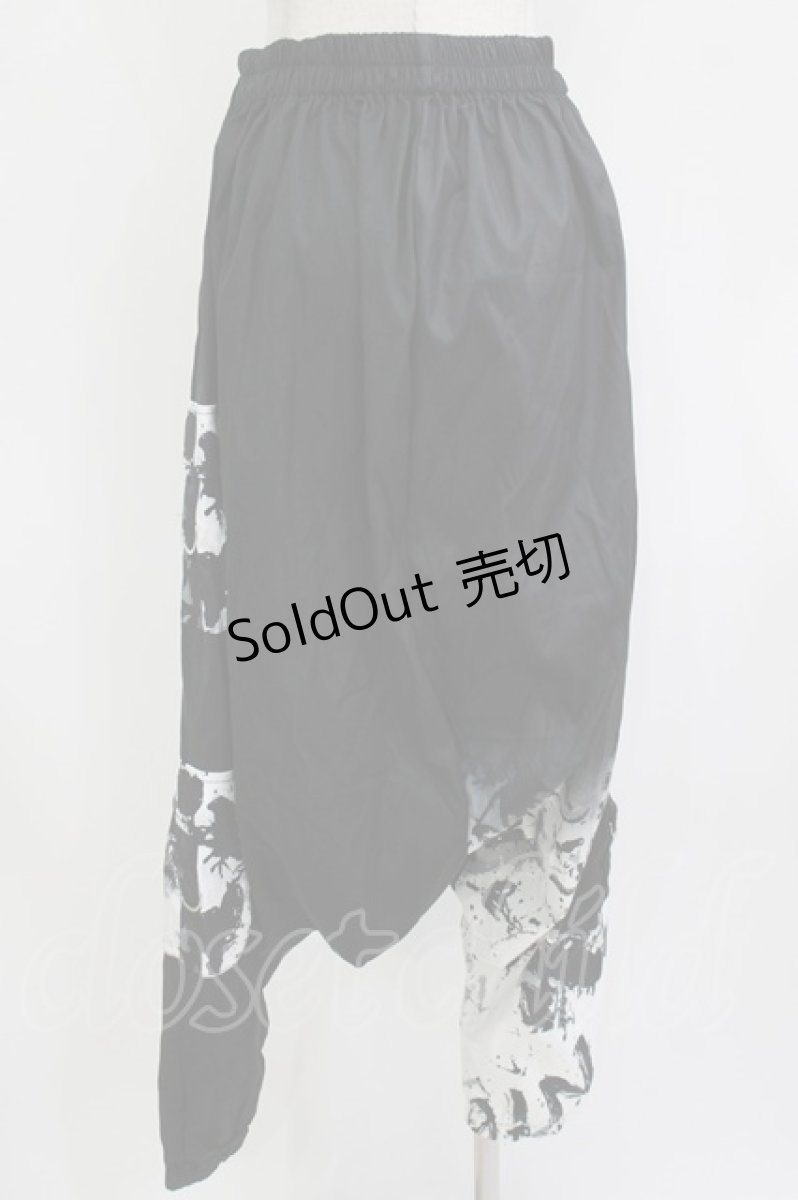 画像3: NieR Clothing / プリント切替サルエルパンツ F 黒 H-26-08-05-1008-PU-PA-AK-ZH (3)