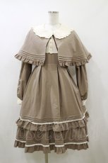 画像1: Amavel / Flavor Macaroonケープミドルワンピース Free ブラウン H-26-08-05-077-CA-OP-NS-ZH (1)