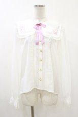 画像1: Amavel / Fluffy Jewels Bunnyうさみみブラウス Free オフ/ピンク H-26-08-05-025-CA-BL-NS-ZH (1)