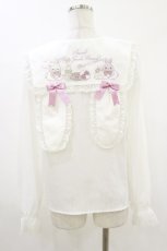 画像2: Amavel / Fluffy Jewels Bunnyうさみみブラウス Free オフ/ピンク H-26-08-05-025-CA-BL-NS-ZH (2)