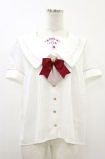 画像1: Amavel / 喫茶アマベルのクリームソーダブラウス Free オフ/ワイン H-26-08-05-027-CA-BL-NS-ZH (1)