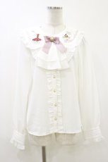 画像1: Amavel / 喫茶アマベルのランチセットブラウス Free オフ/ピンク H-26-08-05-030-CA-BL-NS-ZH (1)