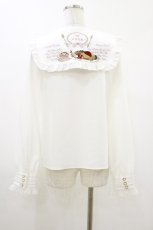 画像2: Amavel / 喫茶アマベルのランチセットブラウス Free オフ/ピンク H-26-08-05-030-CA-BL-NS-ZH (2)