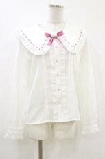 画像1: Amavel / Marshmallow Bunnyブラウス Free オフ/ピンク H-26-08-05-034-CA-BL-NS-ZH (1)
