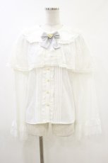 画像1: Amavel / Secret Macaronレースケープブラウス Free オフ/ミント H-26-08-05-035-CA-BL-NS-ZH (1)