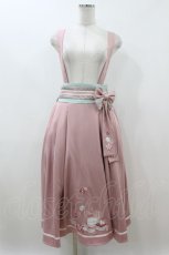 画像1: Amavel / 春花便りのお茶会 和風スカート FREE ピンク H-26-08-06-024-CA-SK-YZ-ZH (1)