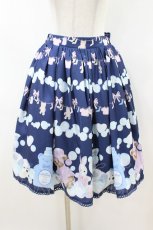 画像1: axes femme kawaii / ランドリー柄スカート M ネイビー H-26-08-06-035-AX-SK-NS-ZH (1)