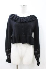 画像1: Angelic Pretty / フリルカラーニットカーディガン Free ブラック H-26-08-06-042-AP-TO-NS-ZH (1)