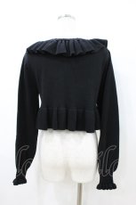 画像2: Angelic Pretty / フリルカラーニットカーディガン Free ブラック H-26-08-06-042-AP-TO-NS-ZH (2)