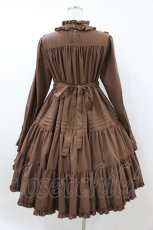 画像2: Physical Drop / ３段ティアード長袖小公女ドレス M ブラウン H-26-08-06-1036-LO-OP-NS-ZH (2)