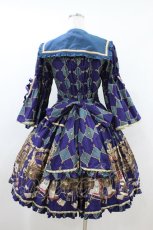画像2: metamorphose / 主の書斎襟付きワンピース Free ネイビー H-26-08-06-1037-ME-OP-NS-ZH (2)
