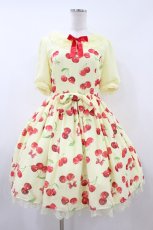 画像1: Angelic Pretty / ドレンチェリー切替ワンピース Free イエロー H-26-08-06-1038-AP-OP-NS-ZH (1)