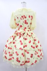 画像2: Angelic Pretty / ドレンチェリー切替ワンピース Free イエロー H-26-08-06-1038-AP-OP-NS-ZH (2)