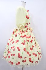 画像3: Angelic Pretty / ドレンチェリー切替ワンピース Free イエロー H-26-08-06-1038-AP-OP-NS-ZH (3)