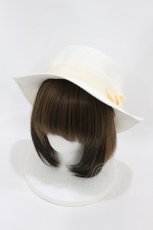 画像1: m petit by misako / AMブレードカンカン帽  白 H-26-08-06-1007-LO-AC-NS-ZH (1)