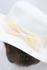 画像3: m petit by misako / AMブレードカンカン帽  白 H-26-08-06-1007-LO-AC-NS-ZH (3)