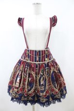 画像1: Angelic Pretty / Chess Emblemスカート Free ワイン/ネイビー H-26-08-06-1045-AP-SK-NS-ZH (1)