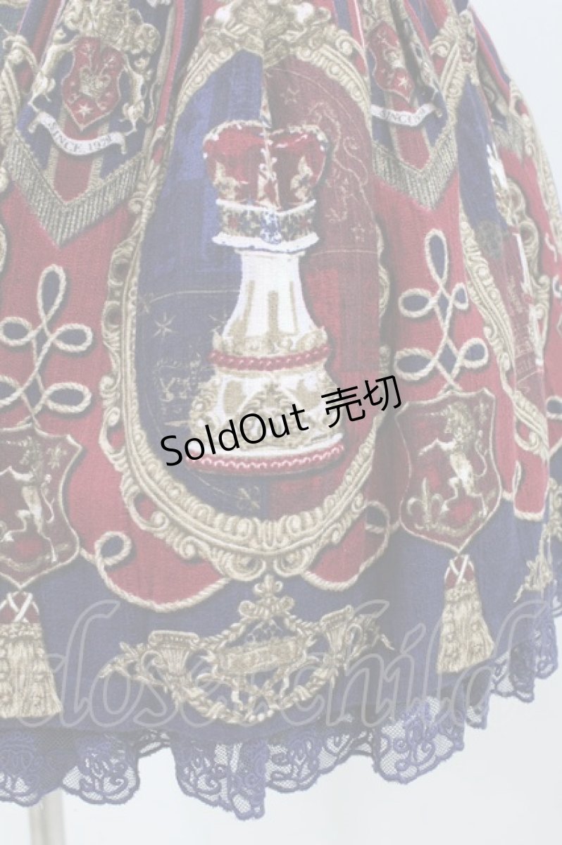 画像5: Angelic Pretty / Chess Emblemスカート Free ワイン/ネイビー H-26-08-06-1045-AP-SK-NS-ZH (5)