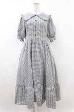 画像1: m petit by misako / AM*ギンガムCHKワンピース L グレー H-26-08-06-1048-LO-OP-NS-ZH (1)