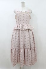 画像1: m petit by misako / NINA'S/ペプラムジャンパースカート LL ピンク H-26-08-06-1054-LO-OP-NS-ZH (1)