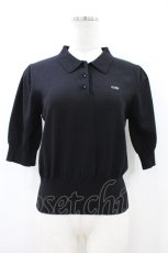 画像1: an another angelus / ANロゴ刺繍ニットポロ Free BLACK H-26-08-06-1062-CA-TO-NS-ZH (1)