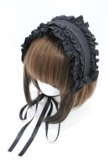 画像1: metamorphose / ピンタックヘッドドレス  ブラック H-26-08-06-1002-ME-AC-NS-ZH (1)