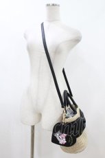 画像2: m petit by misako / サンリオキャラクターズコラボ/AM*2Wリボンバッグ  ナチュラル/ブラック H-26-08-06-1017-LO-BG-NS-ZH (2)