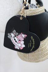 画像3: m petit by misako / サンリオキャラクターズコラボ/AM*2Wリボンバッグ  ナチュラル/ブラック H-26-08-06-1017-LO-BG-NS-ZH (3)