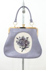 画像1: an another angelus / フレームスミレ刺繍がま口バッグ  PURPLE H-26-08-06-1029-CA-BG-NS-ZH (1)