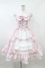画像1: Angelic Pretty / Fancy PrincessジャンパースカートSet Free ピンク H-26-08-06-1030-AP-OP-NS-ZH (1)